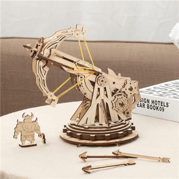 Rowood 3D Puzzles for Adults Teens, DIY Catapult Mechanical Wooden Model Kits - Picture 5 of 7